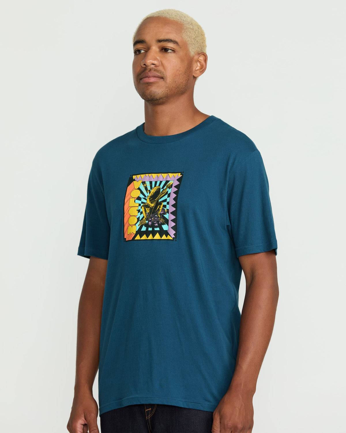 Men's Doom Frog Short Sleeve Tee Deep Blue - Volcom
