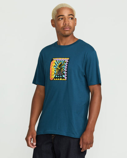 Men's Doom Frog Short Sleeve Tee Deep Blue - Volcom