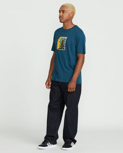 Men's Doom Frog Short Sleeve Tee Deep Blue - Volcom