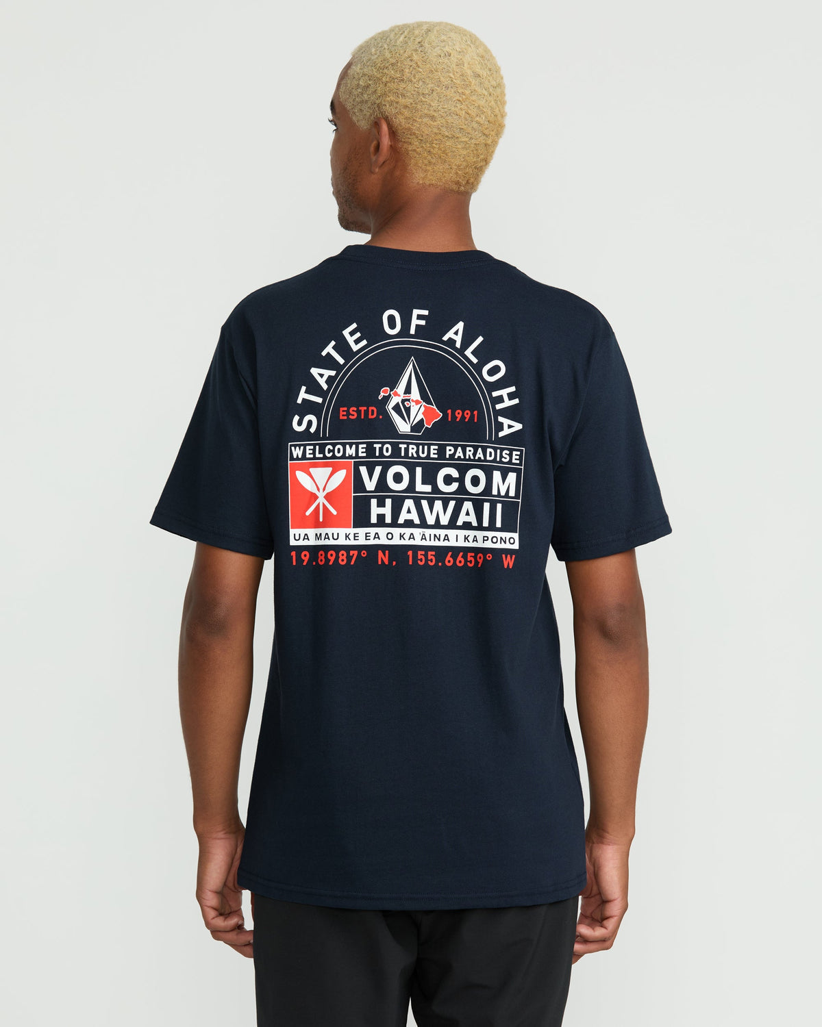 Men's Lattitude Short Sleeve Tee Navy - Volcom