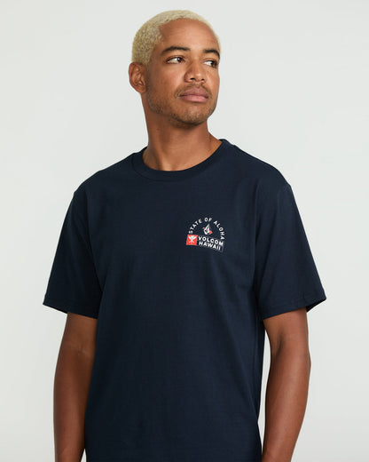 Men's Lattitude Short Sleeve Tee Navy - Volcom
