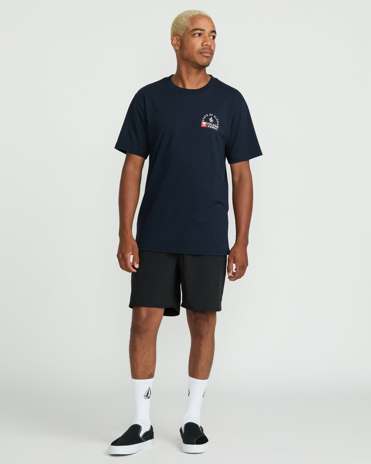 Men's Lattitude Short Sleeve Tee Navy - Volcom