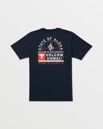 Men's Lattitude Short Sleeve Tee Navy - Volcom