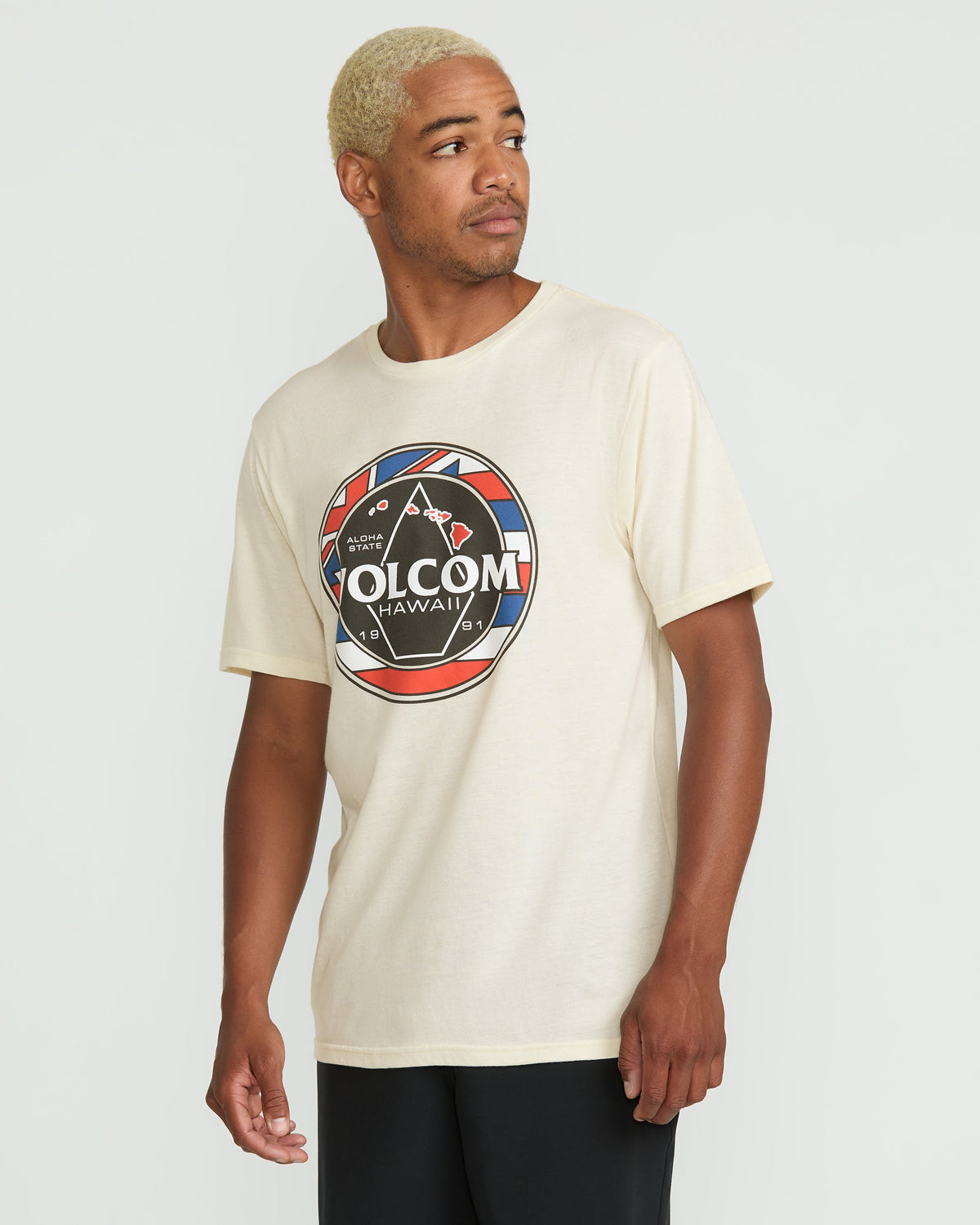 Men's Pau Hana Short Sleeve Tee Off White Heather - Volcom