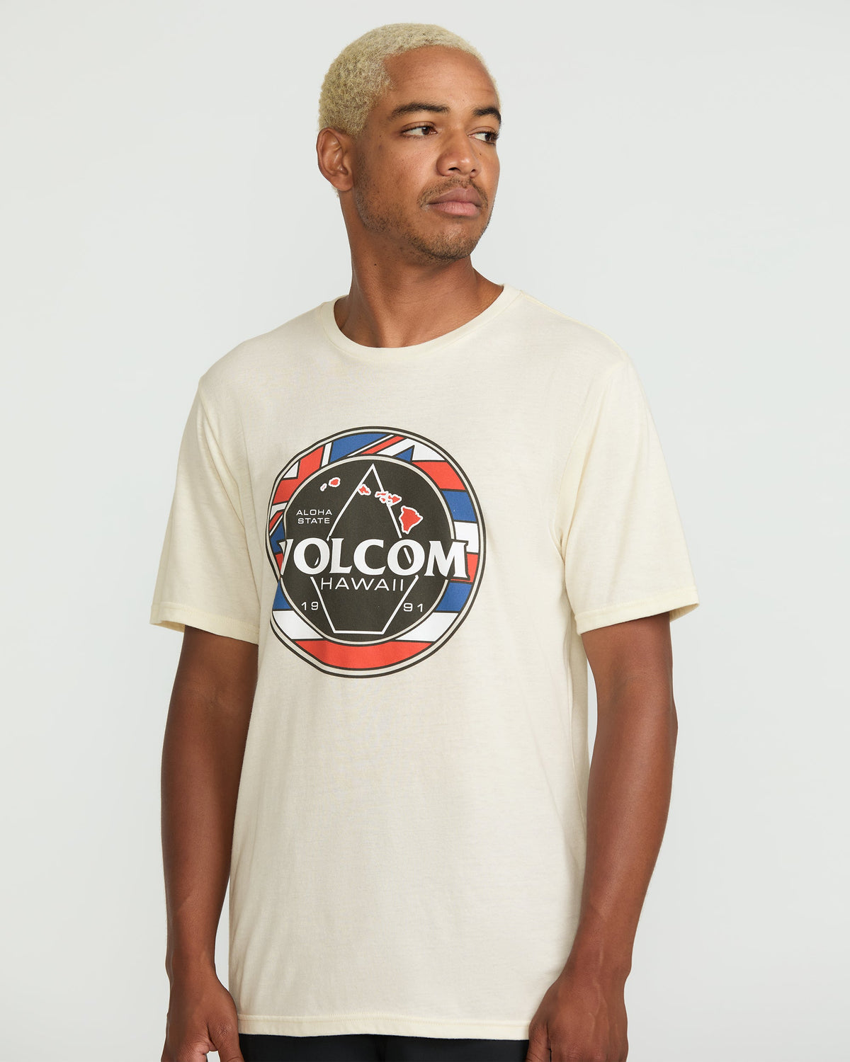 Men's Pau Hana Short Sleeve Tee Off White Heather - Volcom