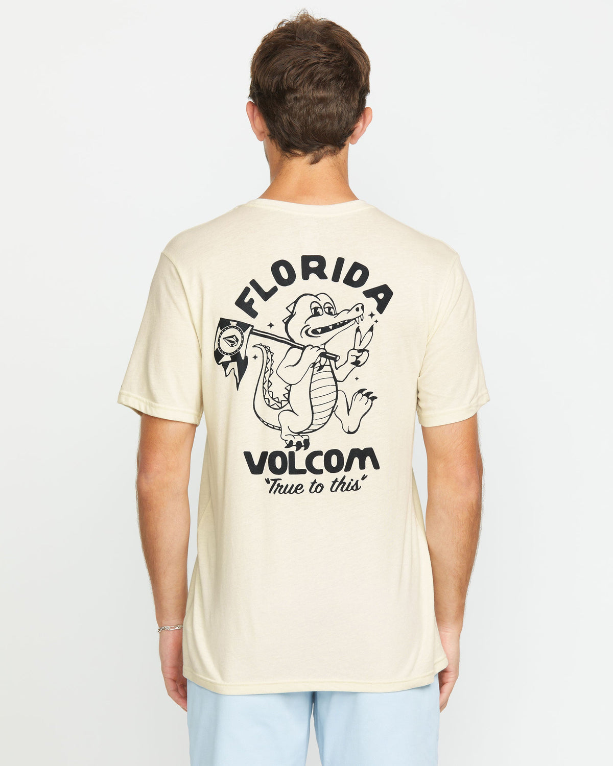 Men's Gatornation Short Sleeve Tee Off White Heather - Volcom