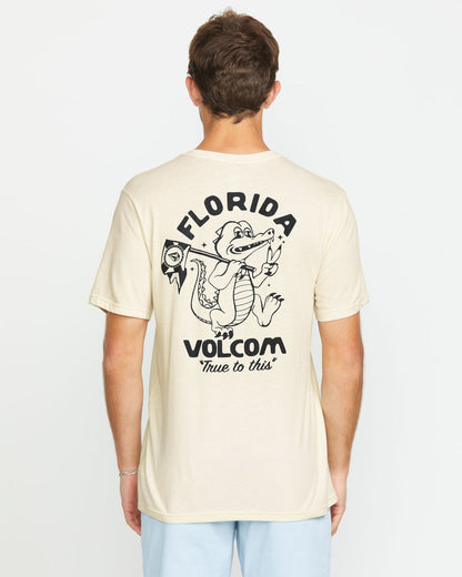 Men's Gatornation Short Sleeve Tee Off White Heather - Volcom