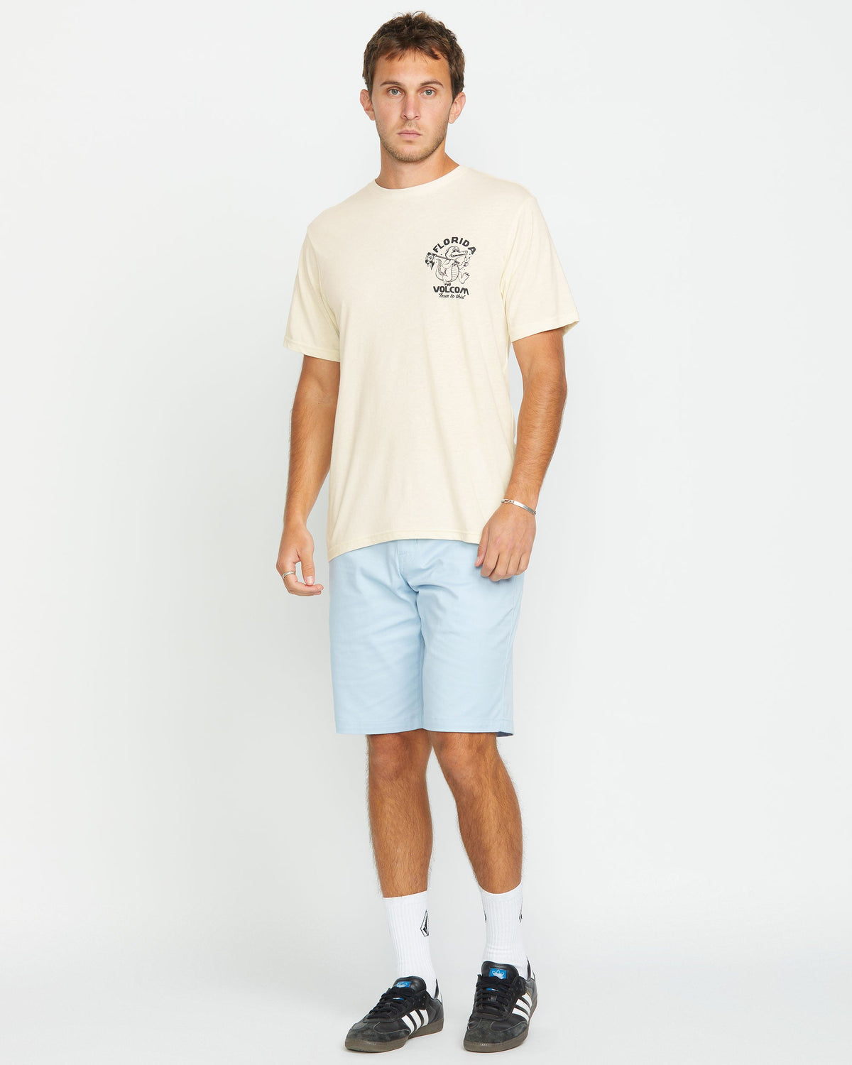 Men's Gatornation Short Sleeve Tee Off White Heather - Volcom
