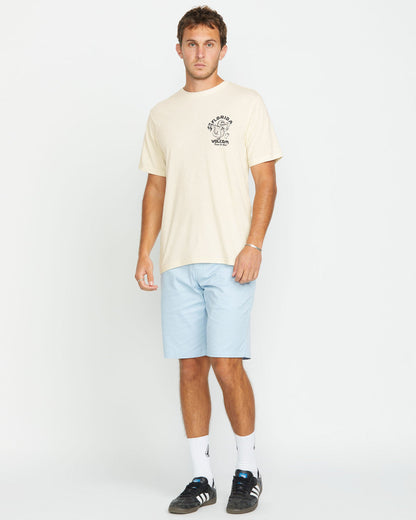 Men's Gatornation Short Sleeve Tee Off White Heather - Volcom