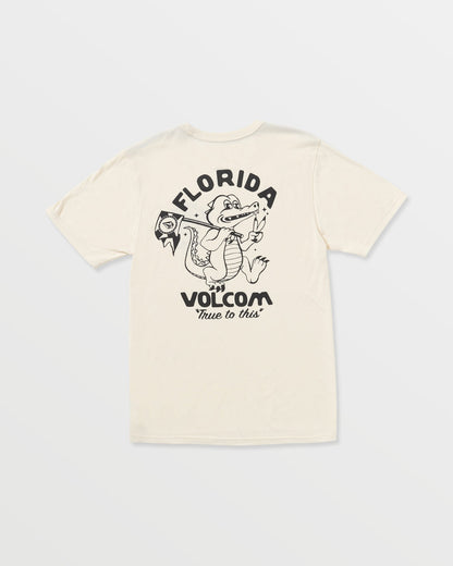 Men's Gatornation Short Sleeve Tee Off White Heather - Volcom