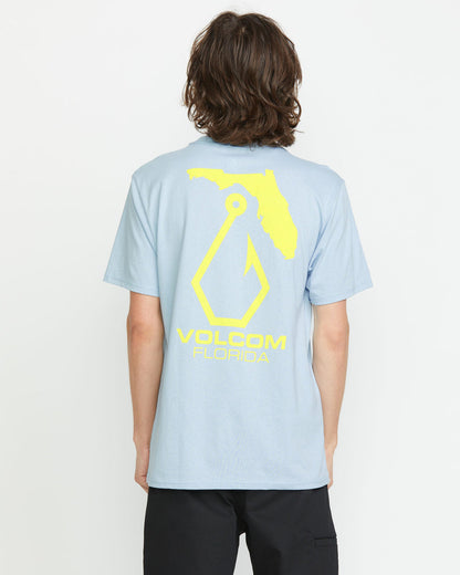 Men's Reelin Short Sleeve Tee Carolina Blue - Volcom