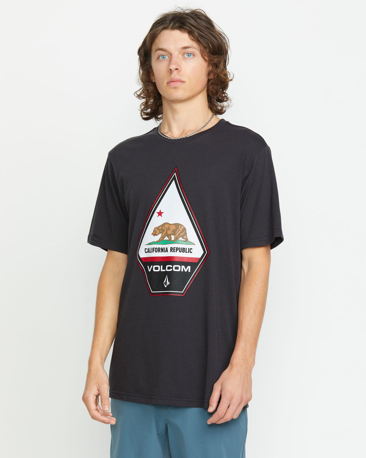 Men's Californeye Tee Washed Black Heather - Volcom