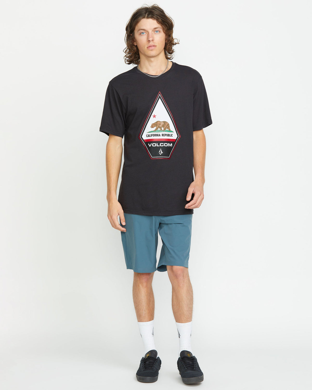 Men's Californeye Tee Washed Black Heather - Volcom