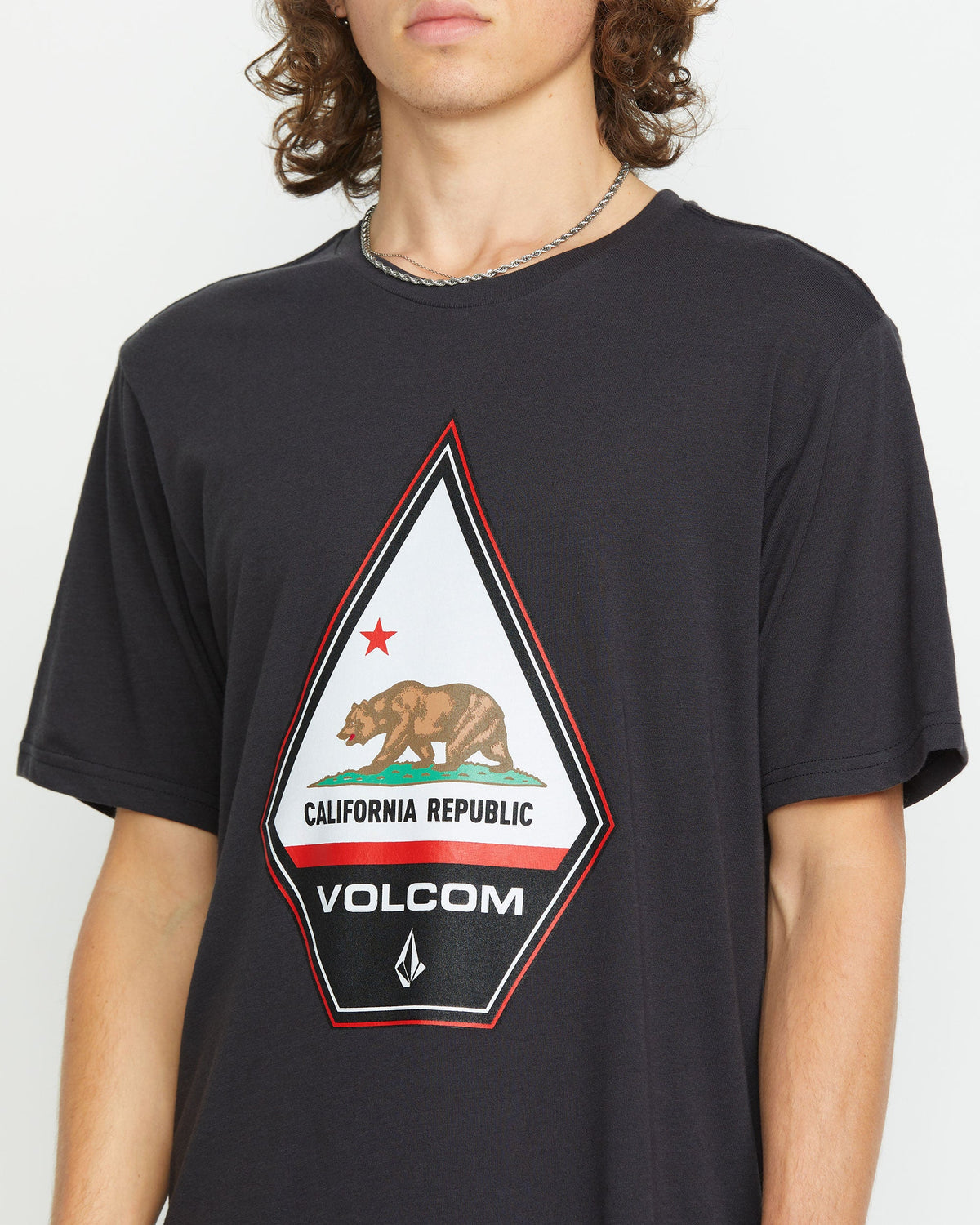 Men's Californeye Tee Washed Black Heather - Volcom