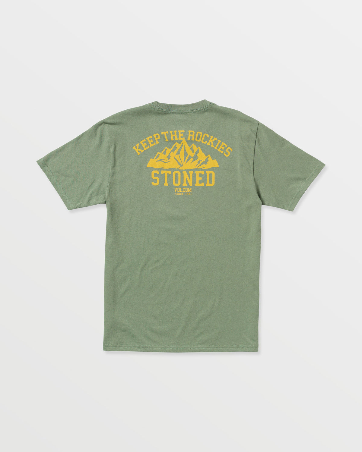 Men's Keep Rockies Stoned Short Sleeve Tee Light Olive - Volcom