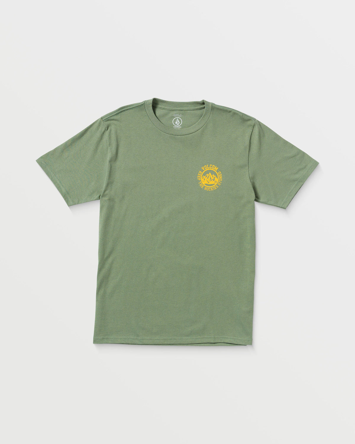 Men's Keep Rockies Stoned Short Sleeve Tee Light Olive - Volcom