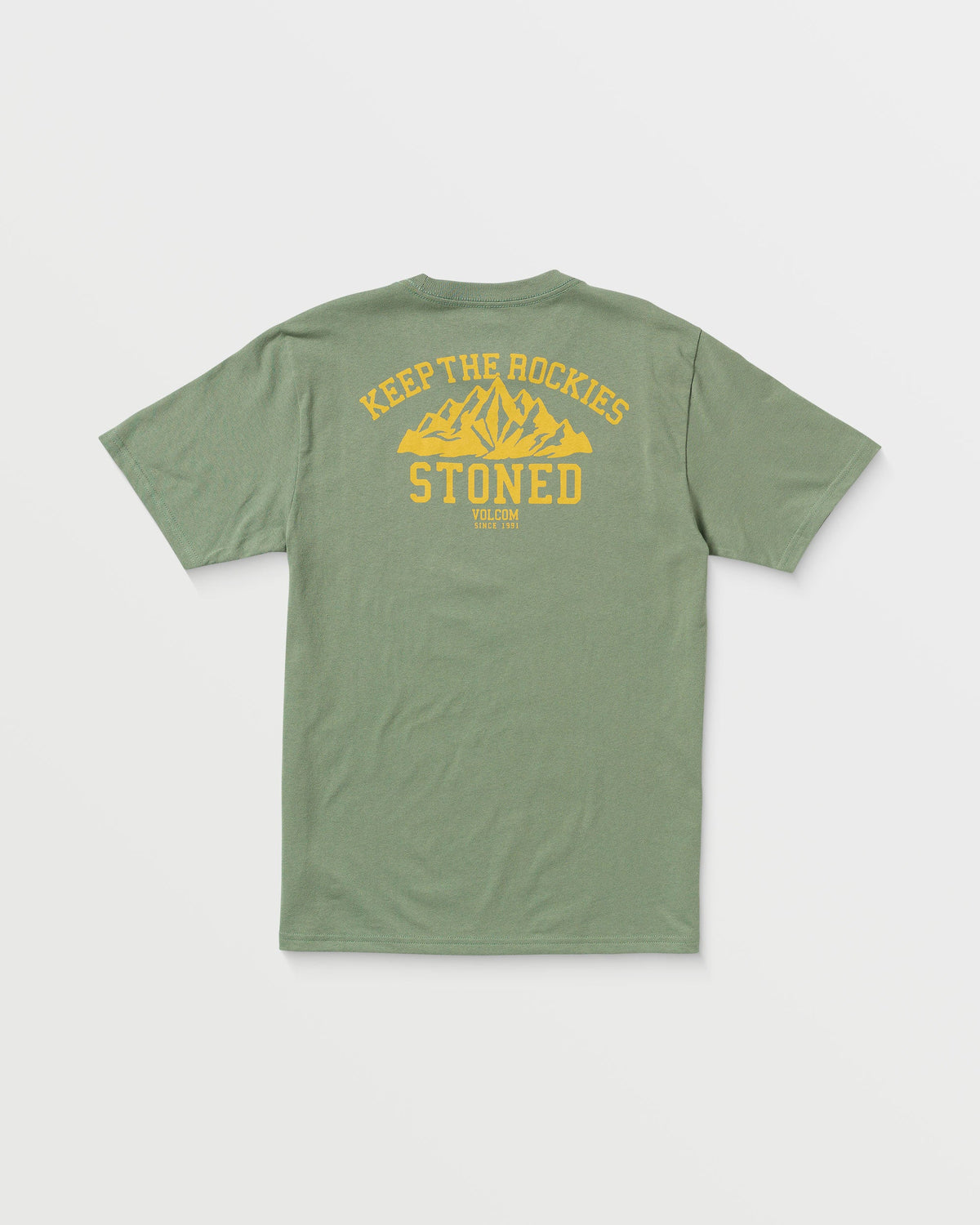 Men's Keep Rockies Stoned Short Sleeve Tee Light Olive - Volcom