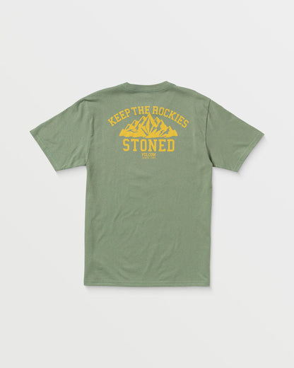 Men's Keep Rockies Stoned Short Sleeve Tee Light Olive - Volcom