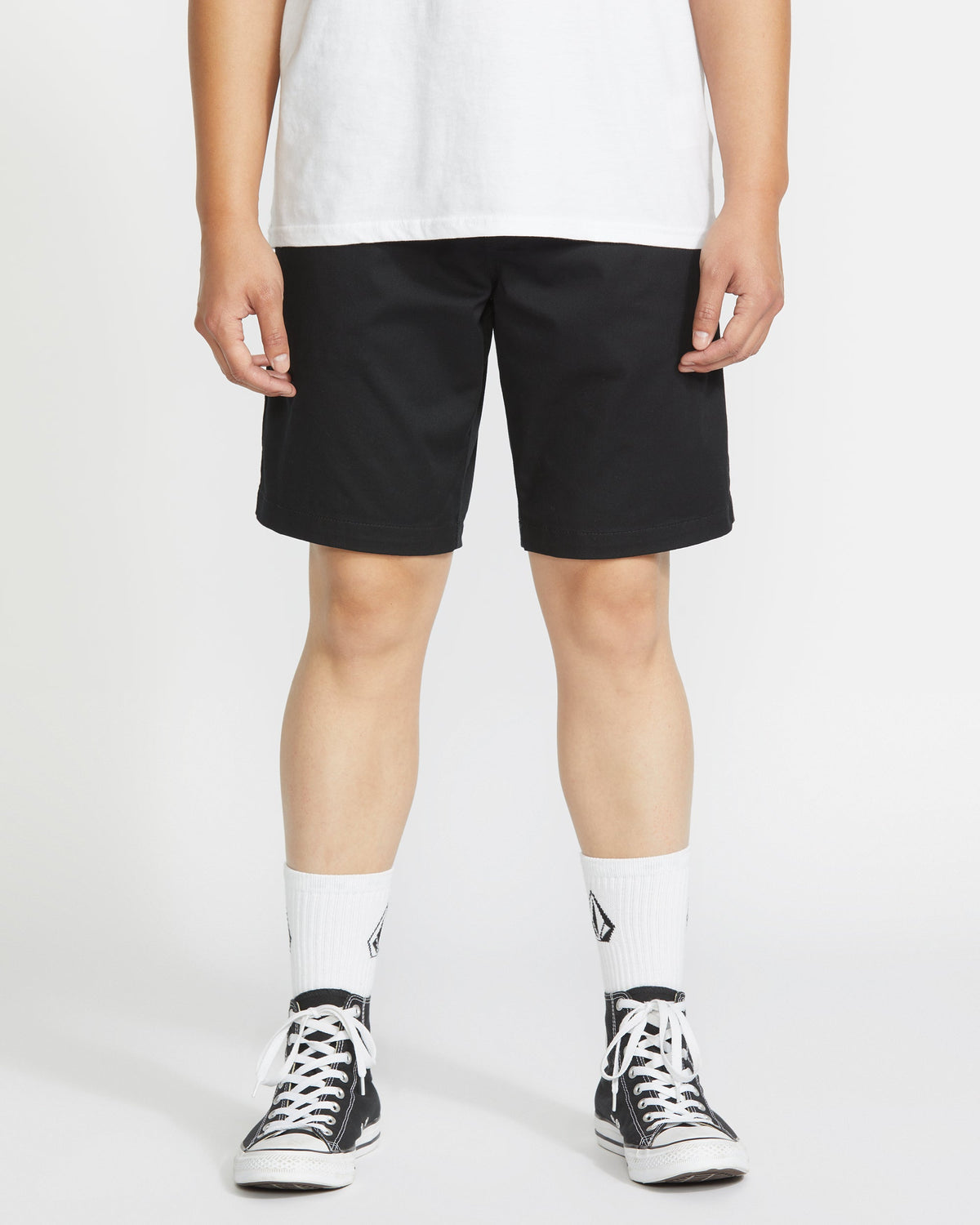 Men's Frickin Elastic Waist Shorts 19 Black - Volcom