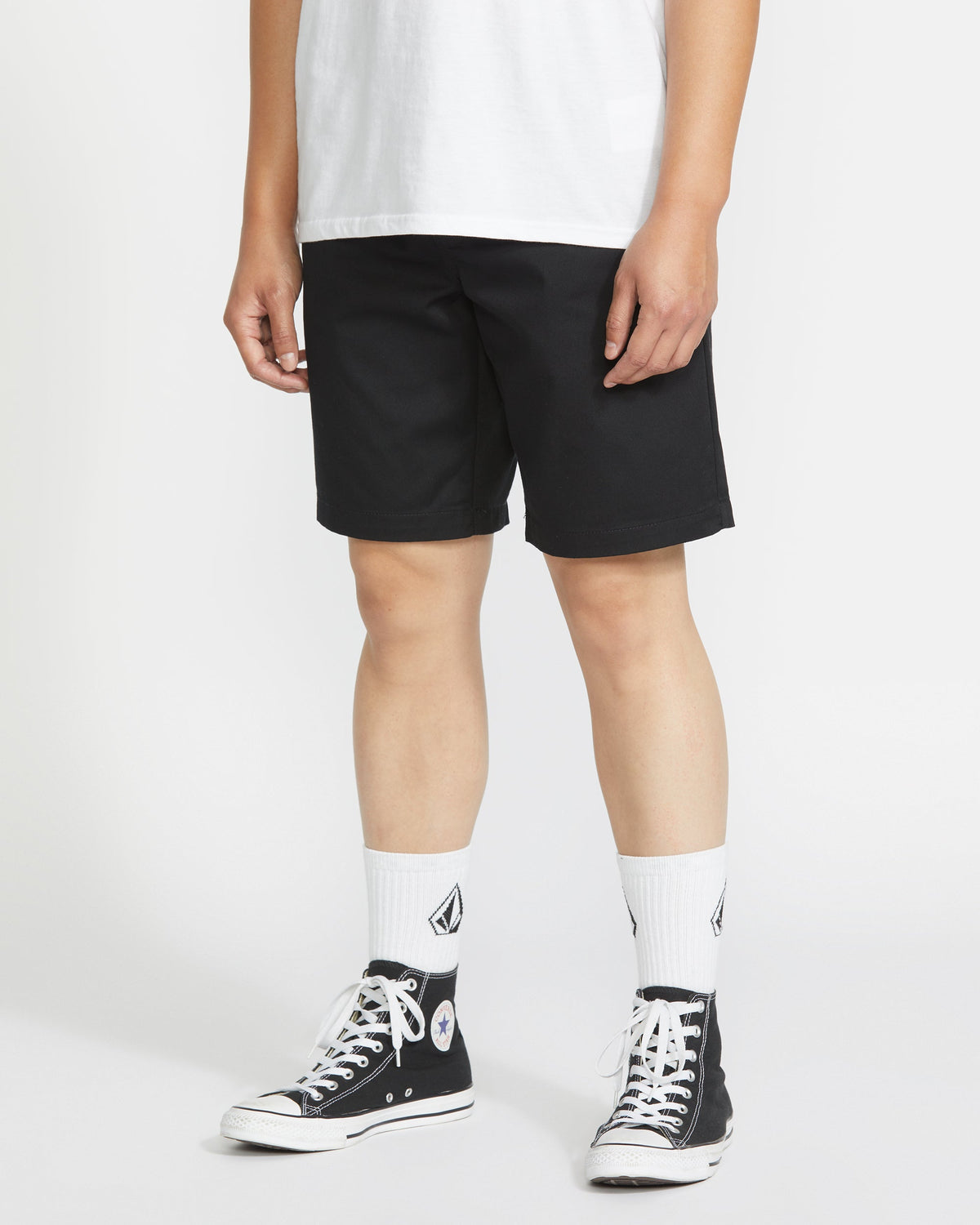 Men's Frickin Elastic Waist Shorts 19 Black - Volcom