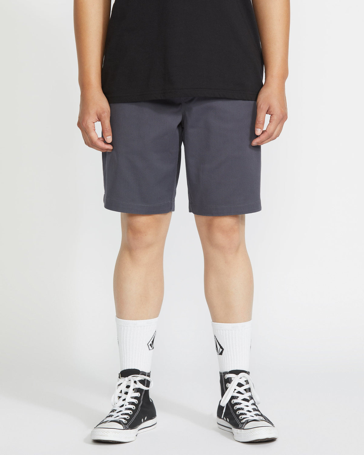 Men's Frickin Elastic Waist Shorts 19 Charcoal - Volcom