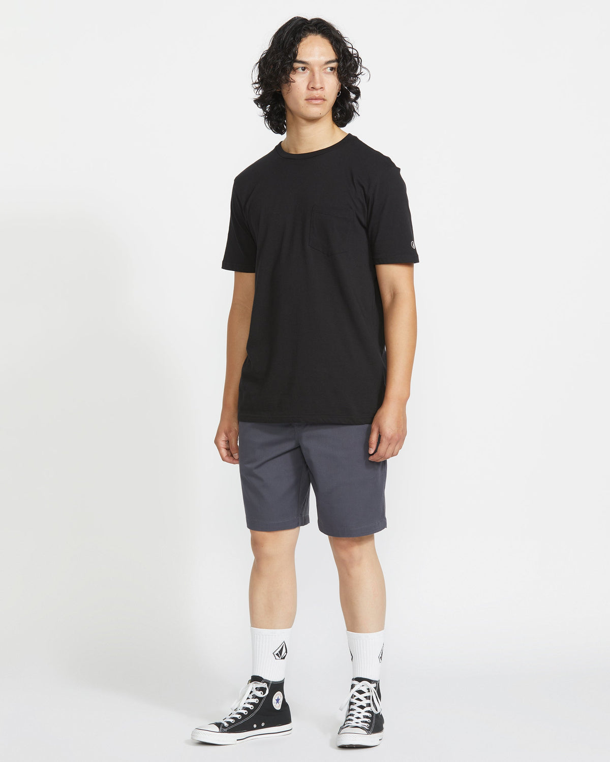 Men's Frickin Elastic Waist Shorts 19 Charcoal - Volcom