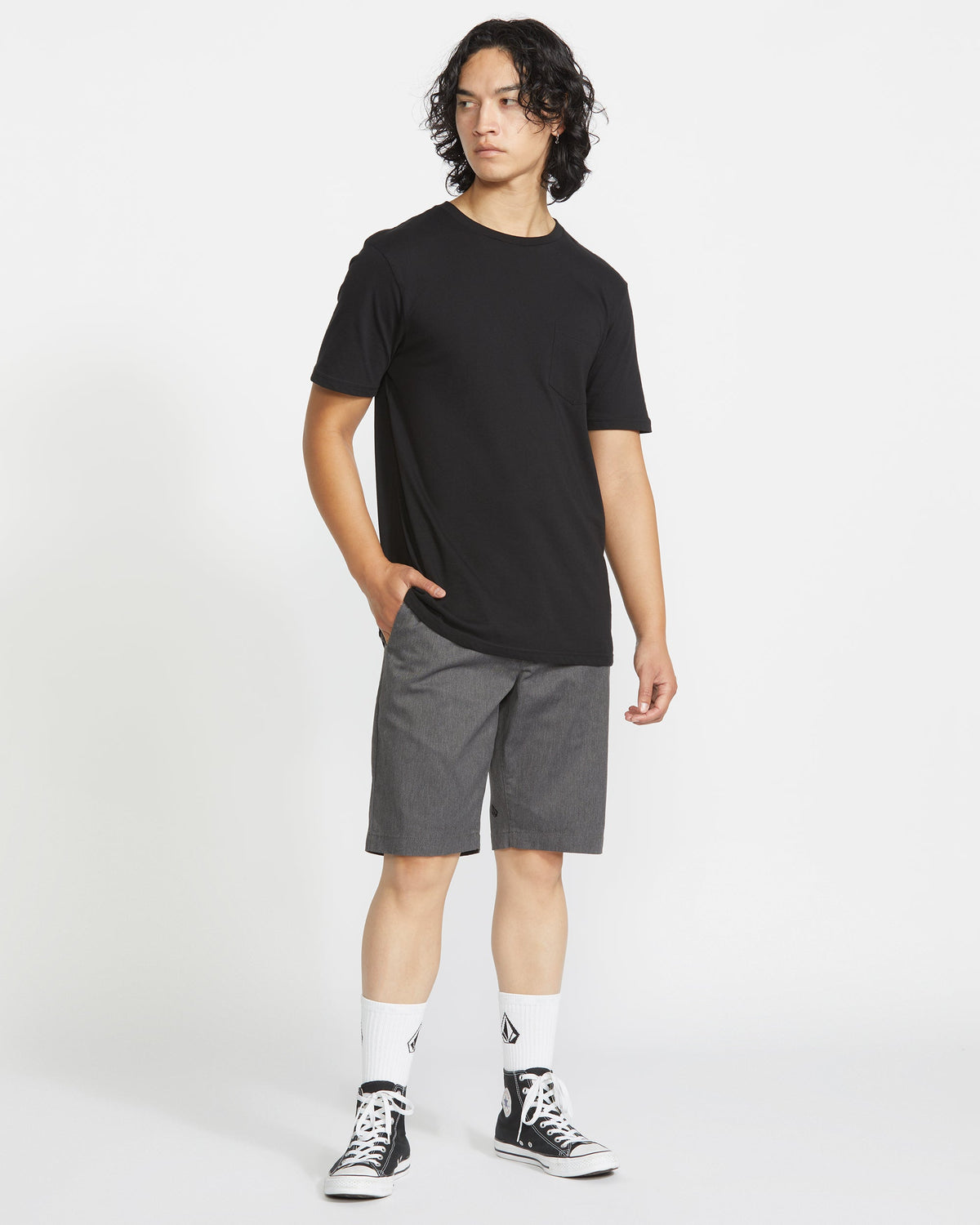 Men's Frickin Modern Stretch Short 21 Charcoal Heather - Volcom