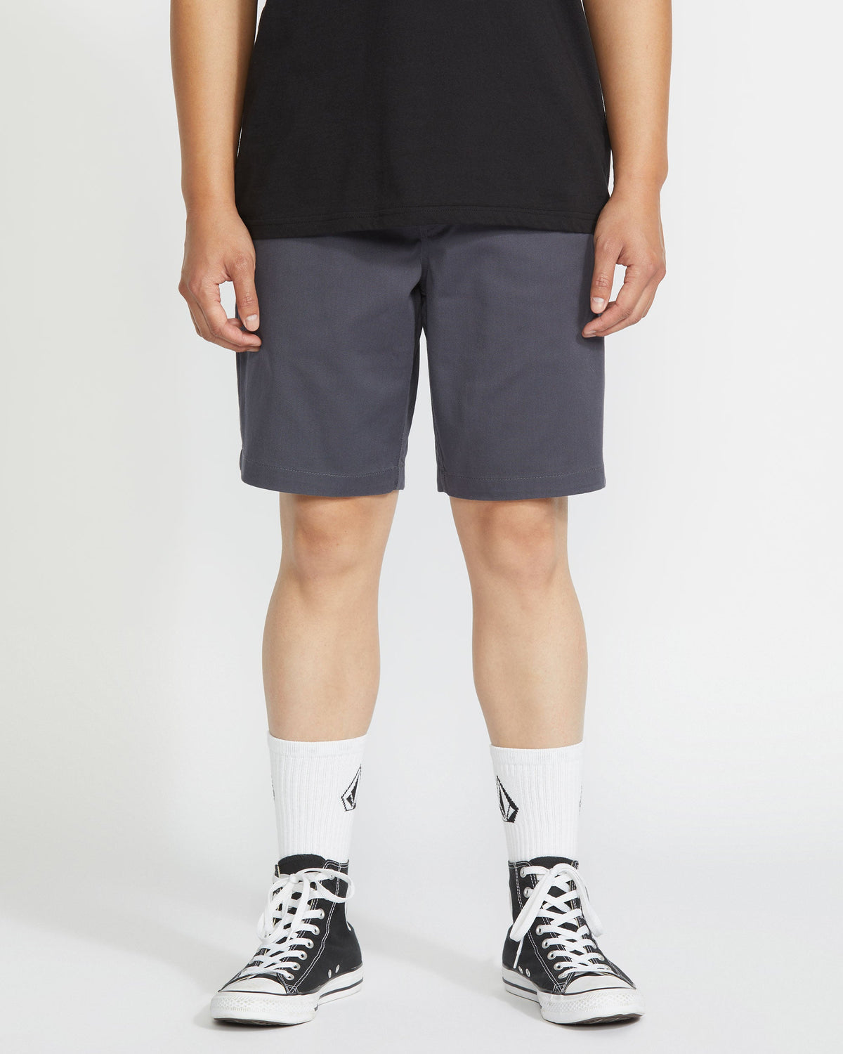 Men's Frickin Elastic Waist Shorts Charcoal - Volcom