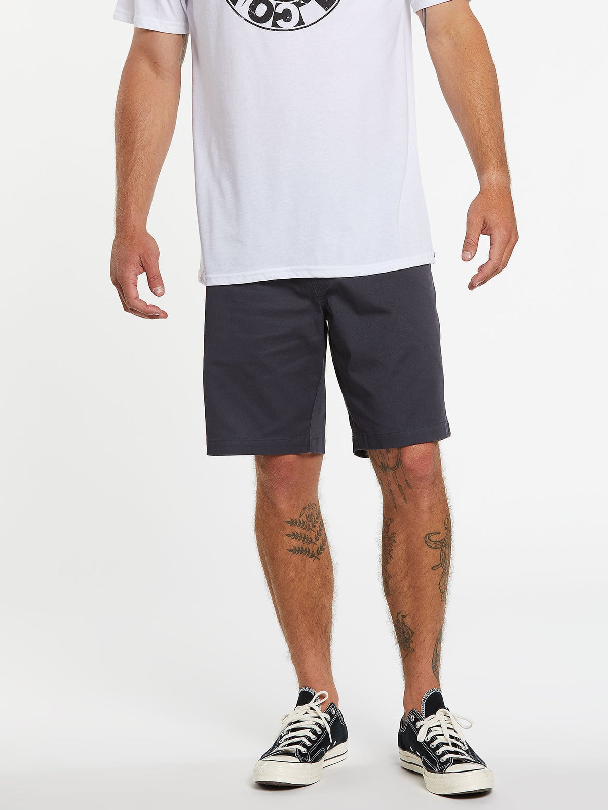 Men's Frickin Elastic Waist Shorts Charcoal - Volcom
