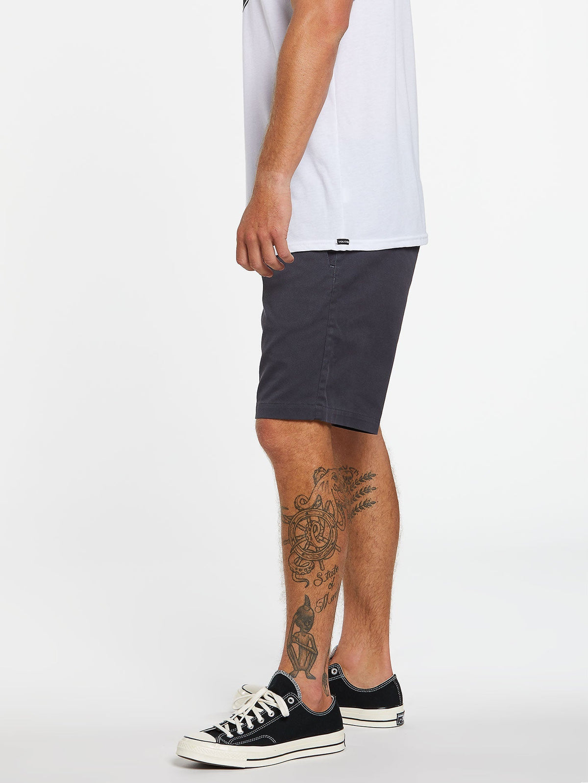 Men's Frickin Elastic Waist Shorts Charcoal - Volcom