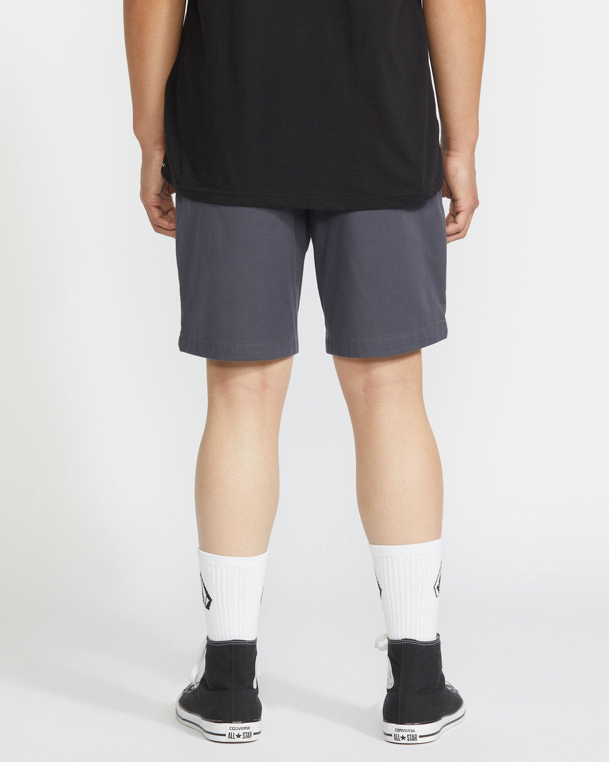 Men's Frickin Elastic Waist Shorts Charcoal - Volcom