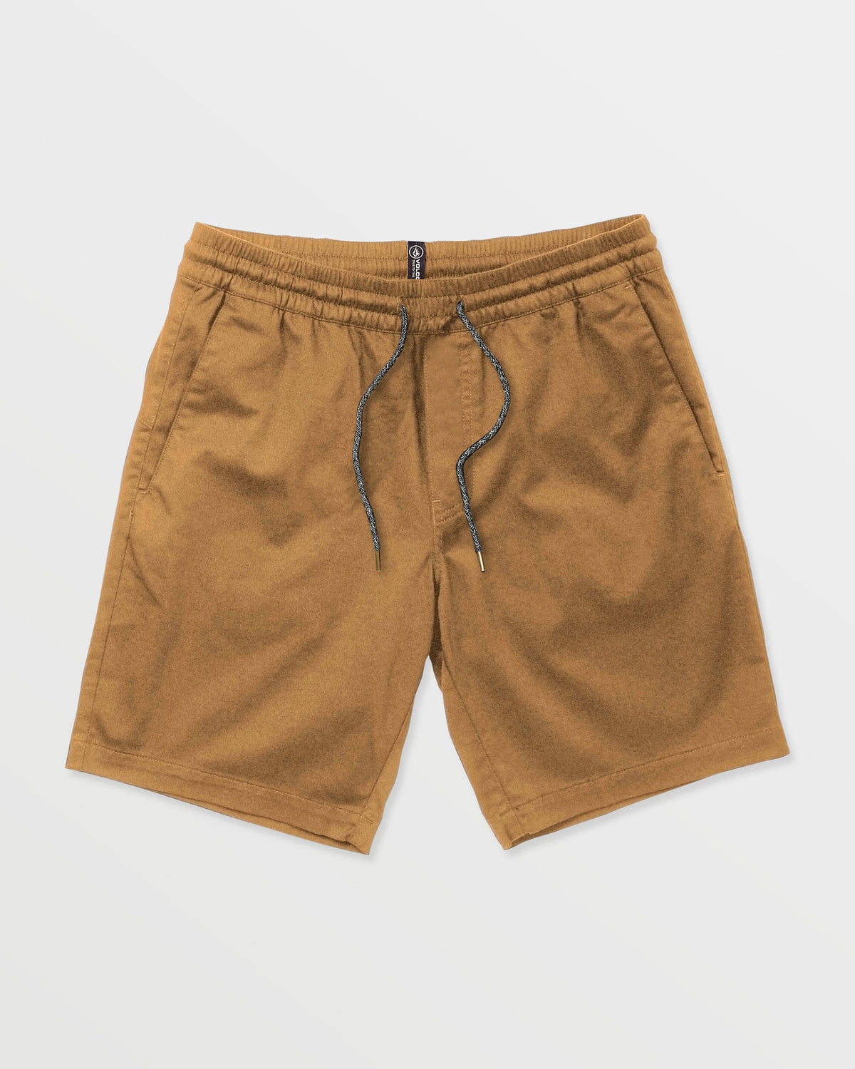 Men's Frickin Elastic Waist Shorts Dark Khaki - Volcom