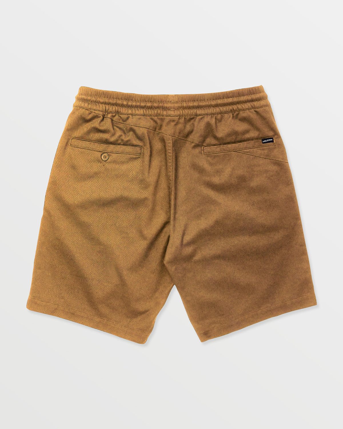 Men's Frickin Elastic Waist Shorts Dark Khaki - Volcom