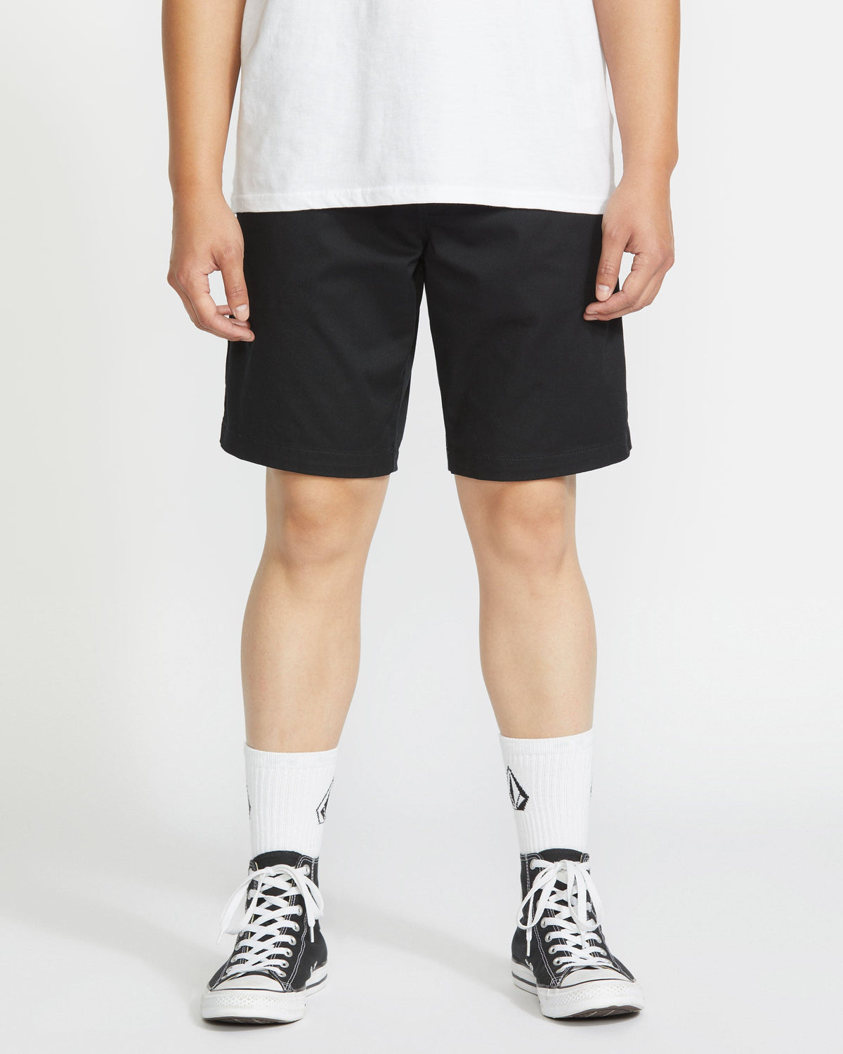 Men's Frickin Elastic Waist Shorts Black - Volcom