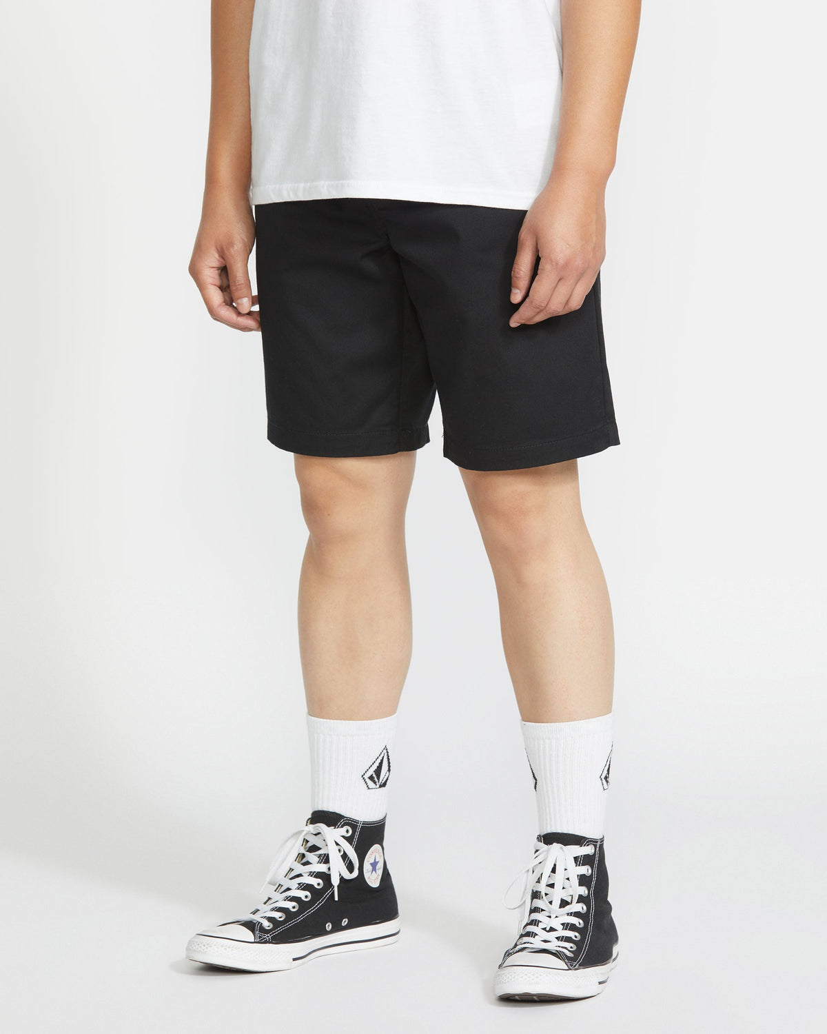 Men's Frickin Elastic Waist Shorts Black - Volcom