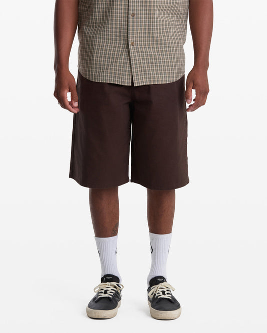 Men's Chillow Plt Elastic Waist Chino Short Vs 24 Cacao - Volcom