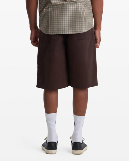 Men's Chillow Plt Elastic Waist Chino Short Vs 24 Cacao - Volcom