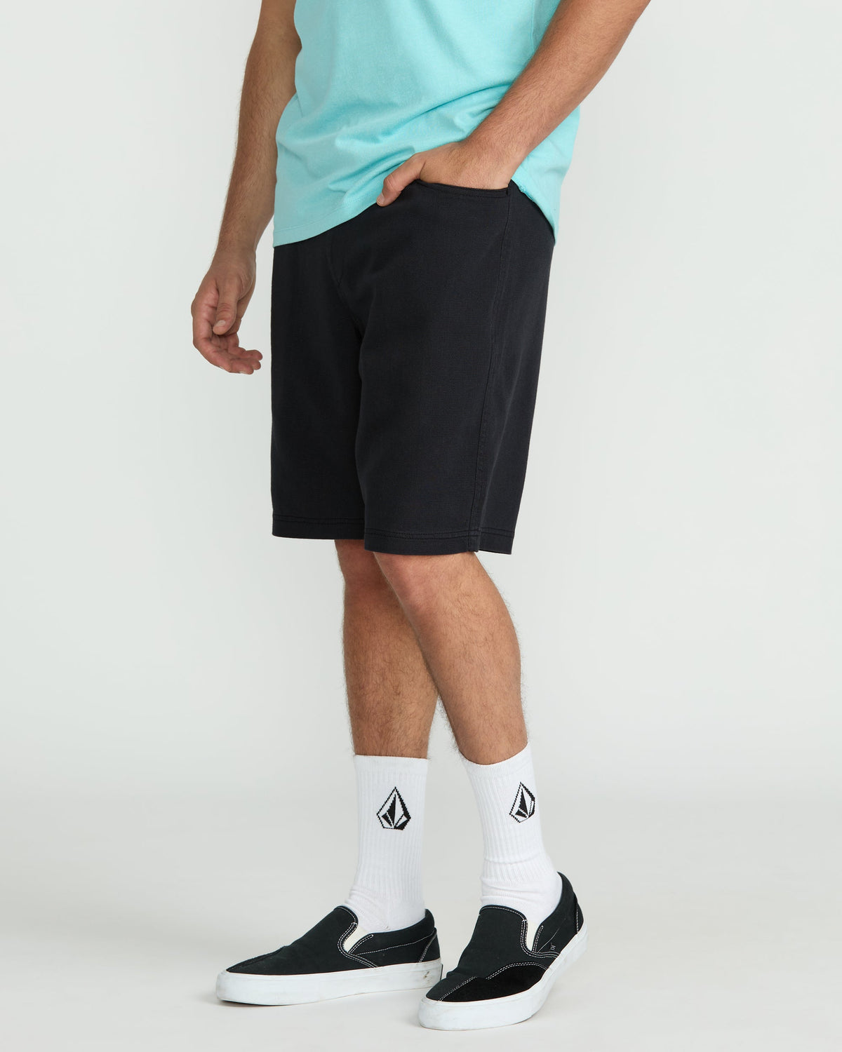 Men's Vs91 Elastic Waist Shorts 20 Black - Volcom