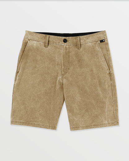 Men's Stone Faded Hybrid Shorts Dark Khaki - Volcom