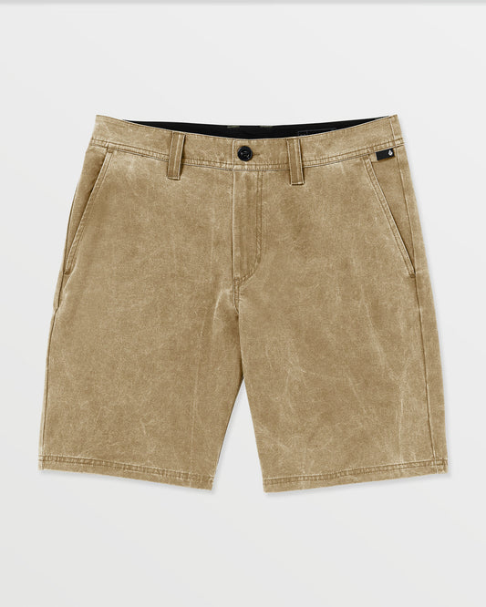 Men's Stone Faded Hybrid Shorts Dark Khaki - Volcom