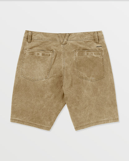 Men's Stone Faded Hybrid Shorts Dark Khaki - Volcom