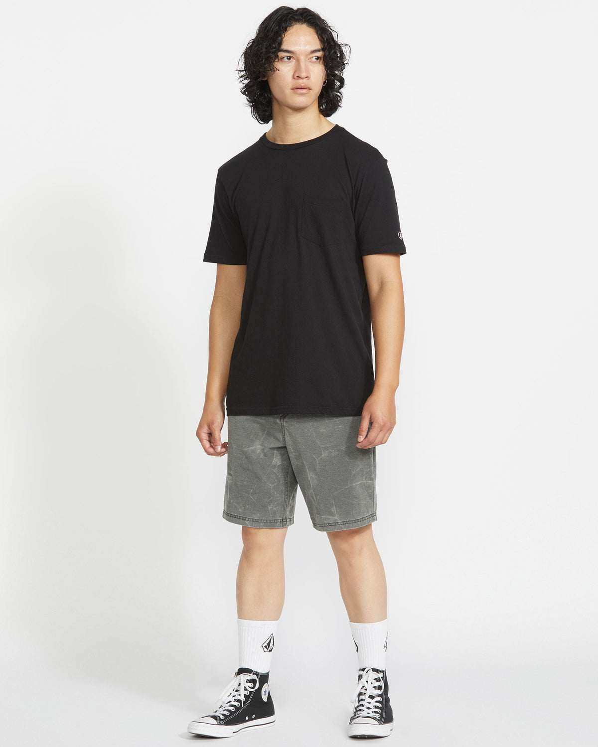 Men's Stone Faded Hybrid Shorts Stealth - Volcom