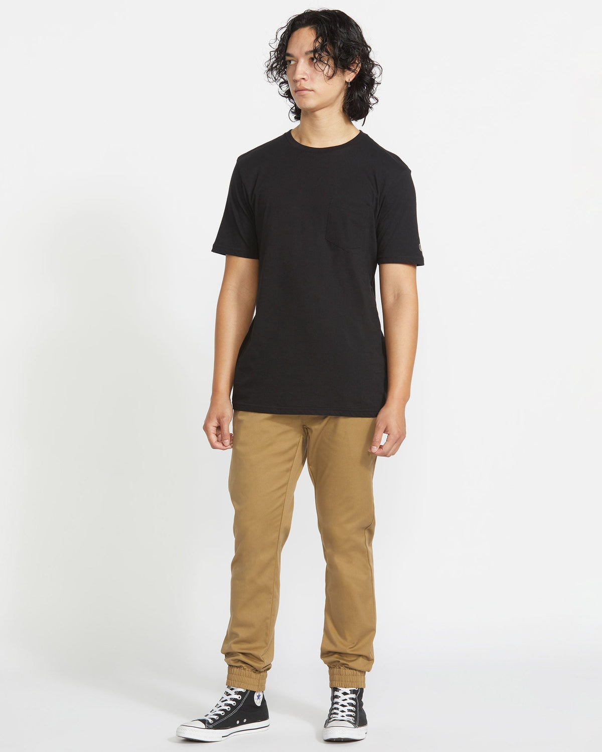 Men's Frickin Slim Joggers Dark Khaki - Volcom