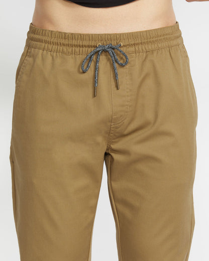 Men's Frickin Slim Joggers Dark Khaki - Volcom
