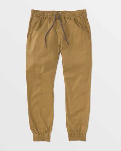 Men's Frickin Slim Joggers Dark Khaki - Volcom