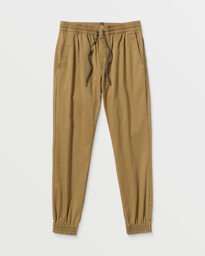 Men's Frickin Slim Joggers Dark Khaki - Volcom