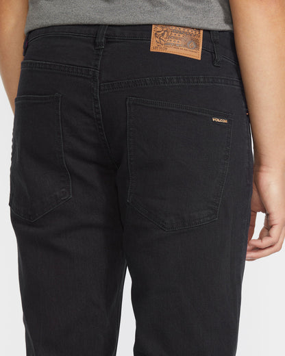 Men's Solver Modern Fit Jeans Black Out - Volcom