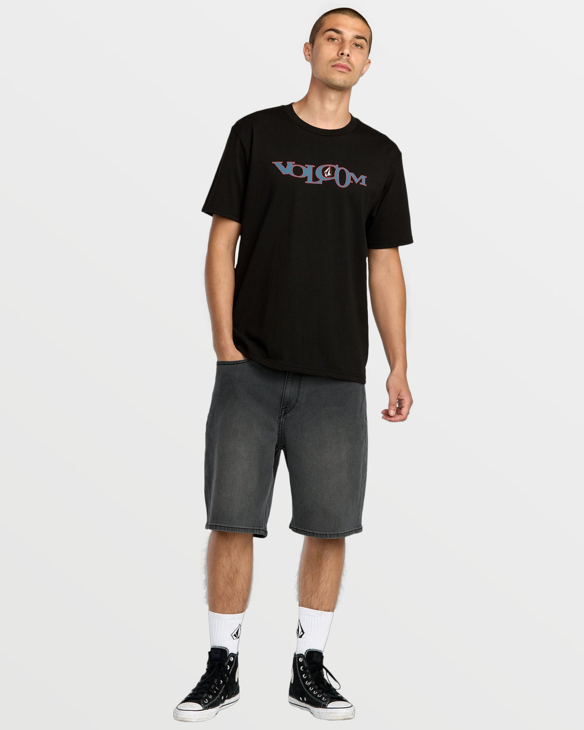 Men's Billow Denim Shorts 22 Concrete - Volcom