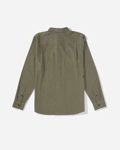 Men's Levelstone Long Sleeve Shirt Dark Olive - Volcom