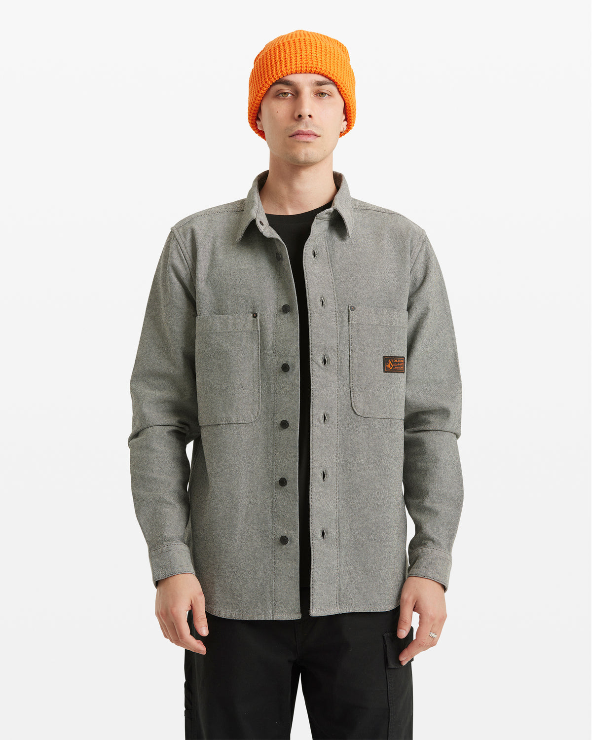 Men's Levelstone Long Sleeve Shirt Antique Black - Volcom
